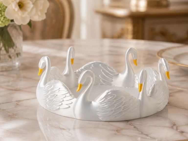 DECORACION HOGAR PRINTS PATRO - BANDEJA DE CISNES - 1