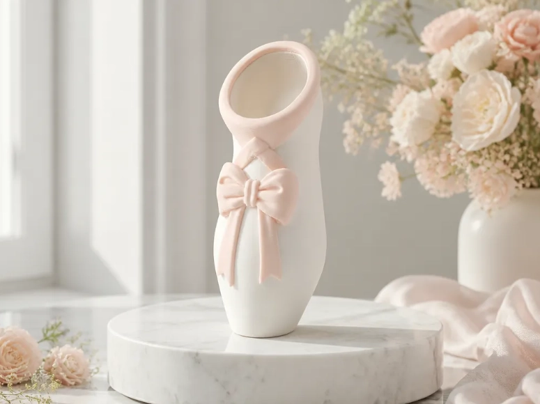 DECORACION HOGAR PRINTS PATRO - FLORERO DE ZAPATILLA DE BALLET - 1