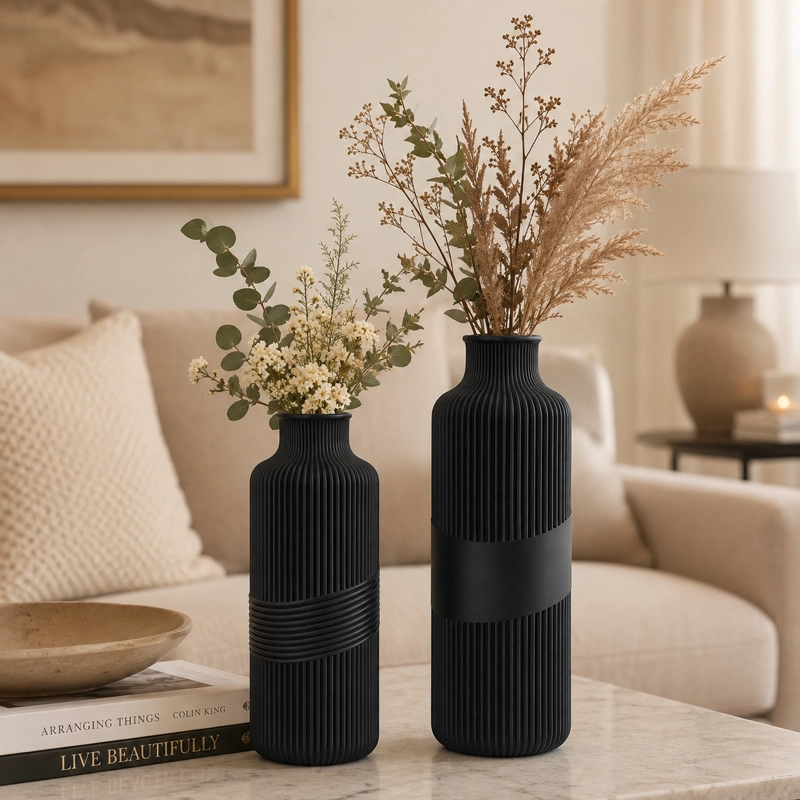 FLORERO MINIMALISTA - ACANALADO MODERNO LIVING DECORACION - 3