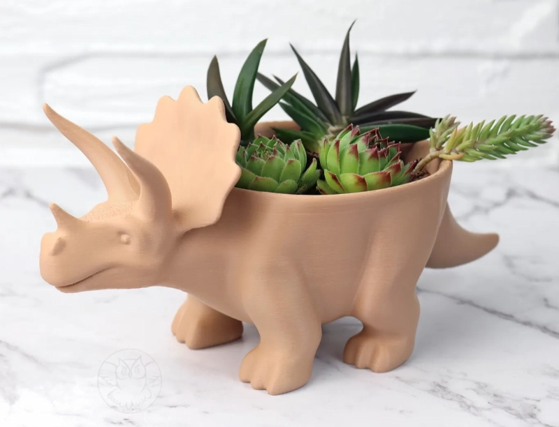 MACETERO DECORATIVO PRINTS PATRO- TRICERATOPS - 1