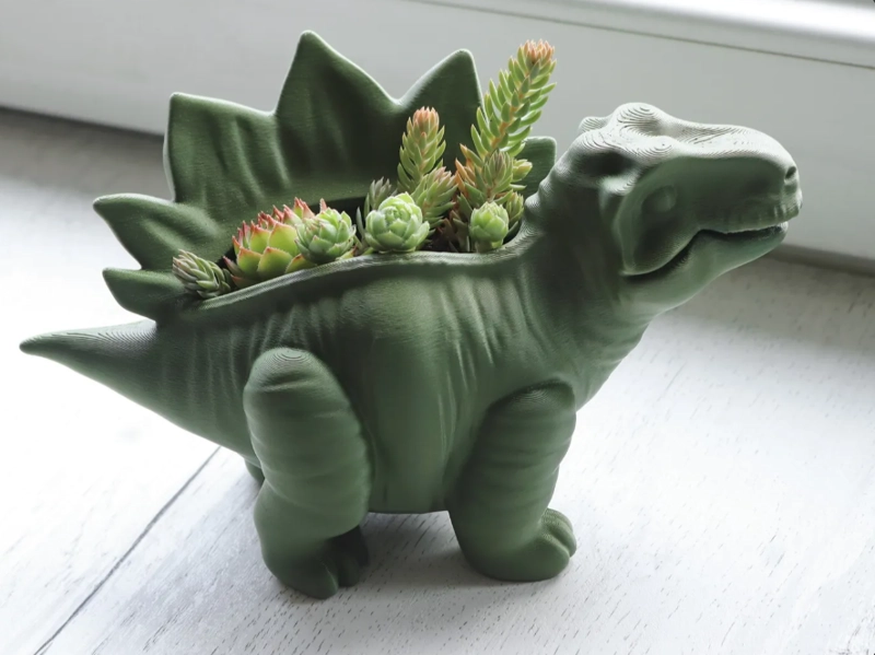 MACETERO DECORATIVO PRINTS PATRO- STEGOSAURUS - 1