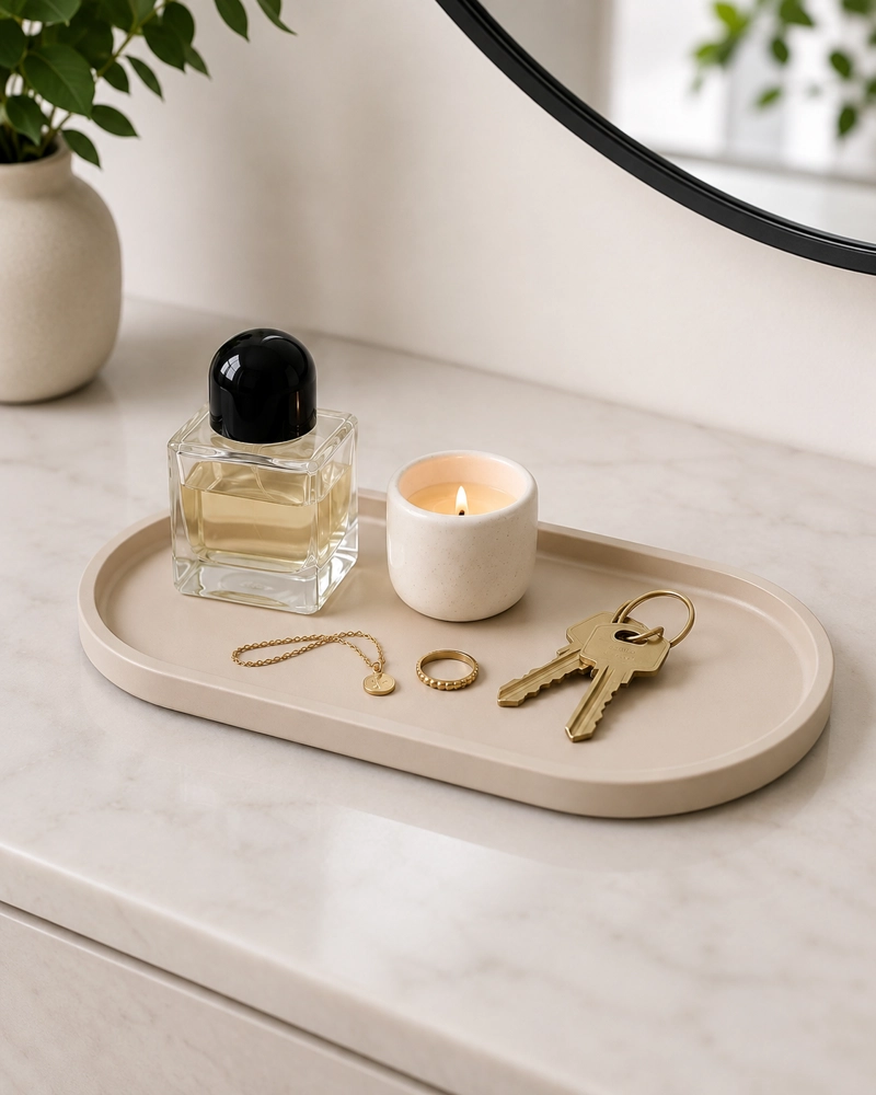 BANDEJA OVALADA DECORATIVA ORGANIZADORA MINIMALISTA - 1