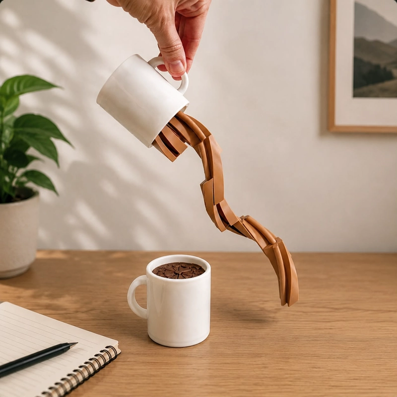 JUGUETE SENSORIAL FIDGET TAZA DE CAFE  EFECTO DERRAME - 1