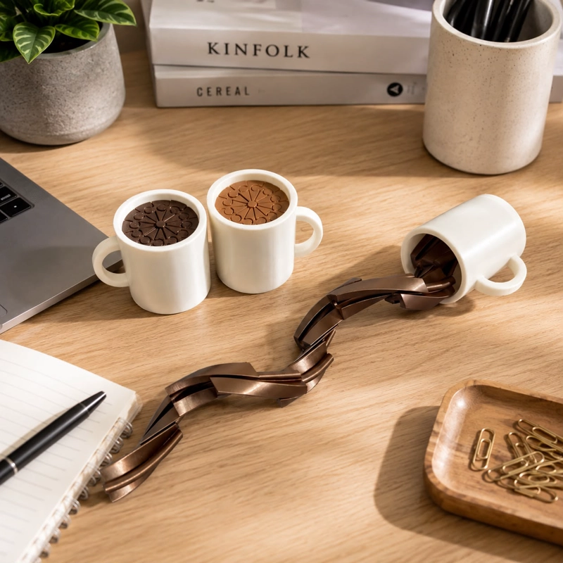 JUGUETE SENSORIAL FIDGET TAZA DE CAFE  EFECTO DERRAME - 2