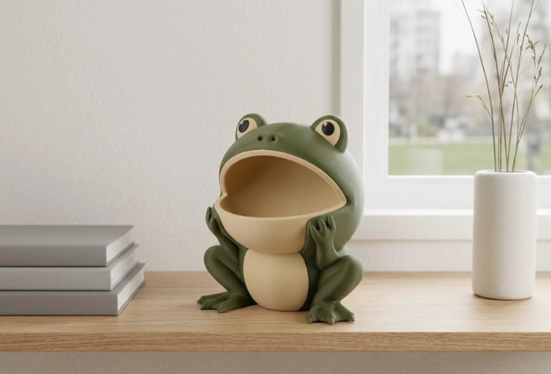FIGURA ESTILO RANA DECORATIVO 15 CM MODERNO PARA HOGAR - 4
