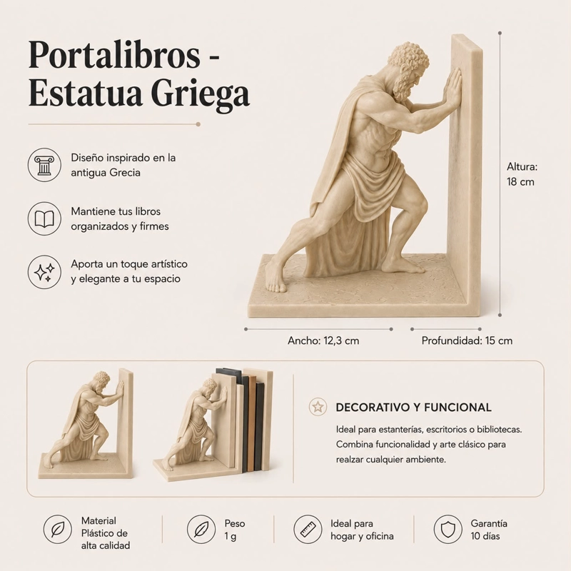 SUJETALIBROS- ESTATUA GRIEGA - 2