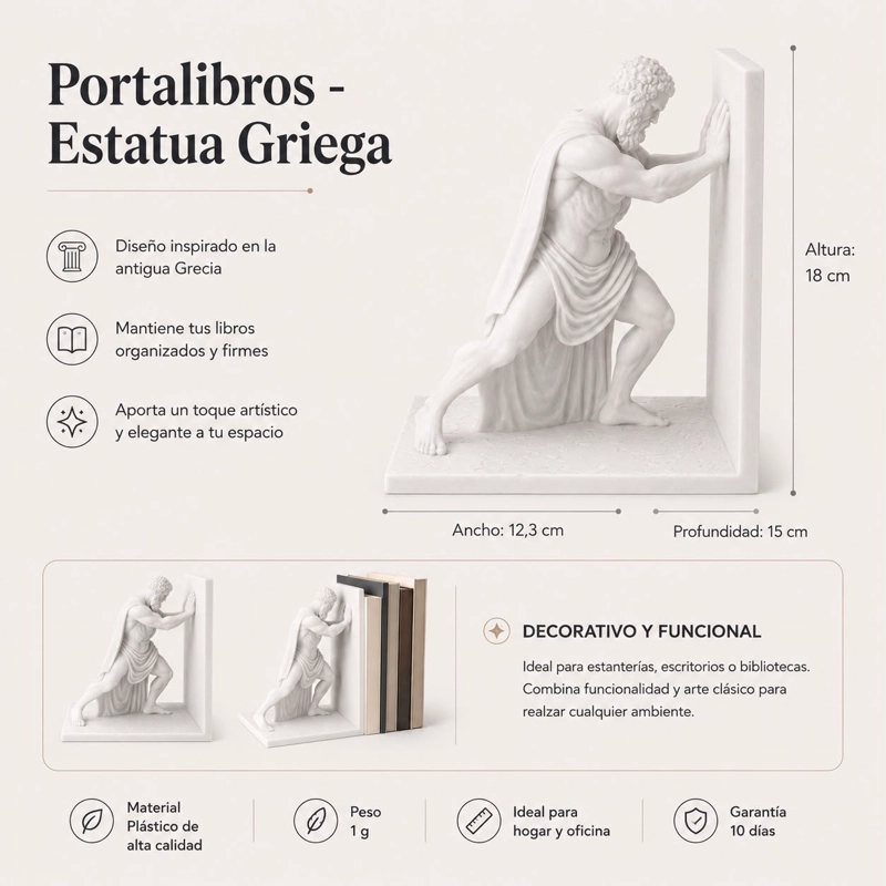 SUJETALIBROS- ESTATUA GRIEGA - 2