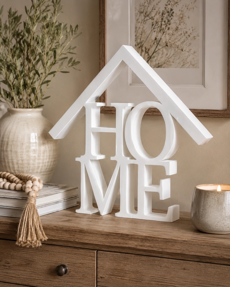 DECORACION ELEGANTE PRINTS PATRO - ADORNO DECORATIVO HOME BLANCO - 4
