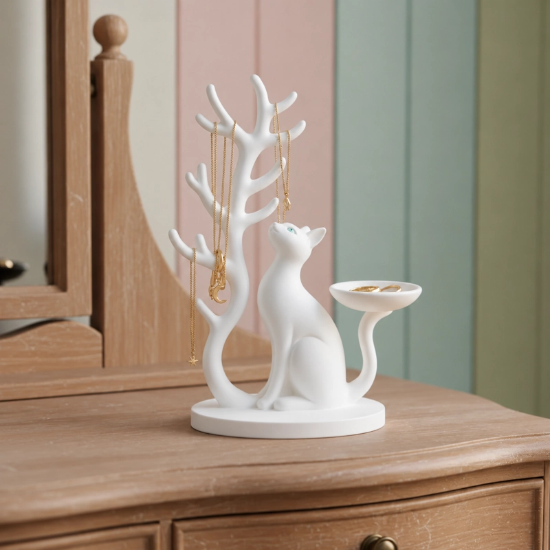 ORGANIZADOR ELEGANTE PRINTS PATRO - ARBOL PARA JOYAS DE GATO - 1