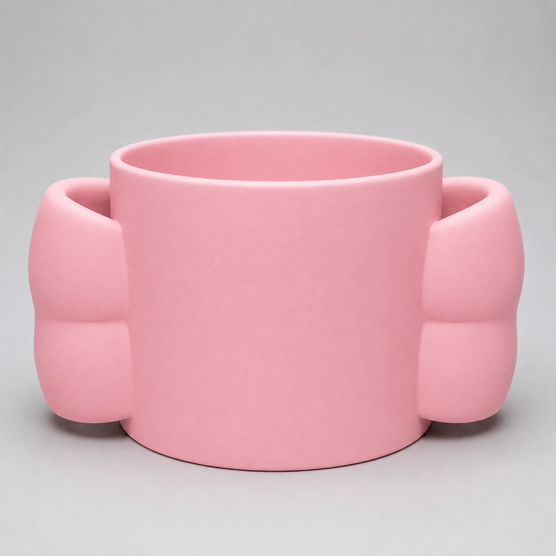 MACETERO DECORATIVO HOGAR- FORMA LAZO 9 CM ROSA - 5
