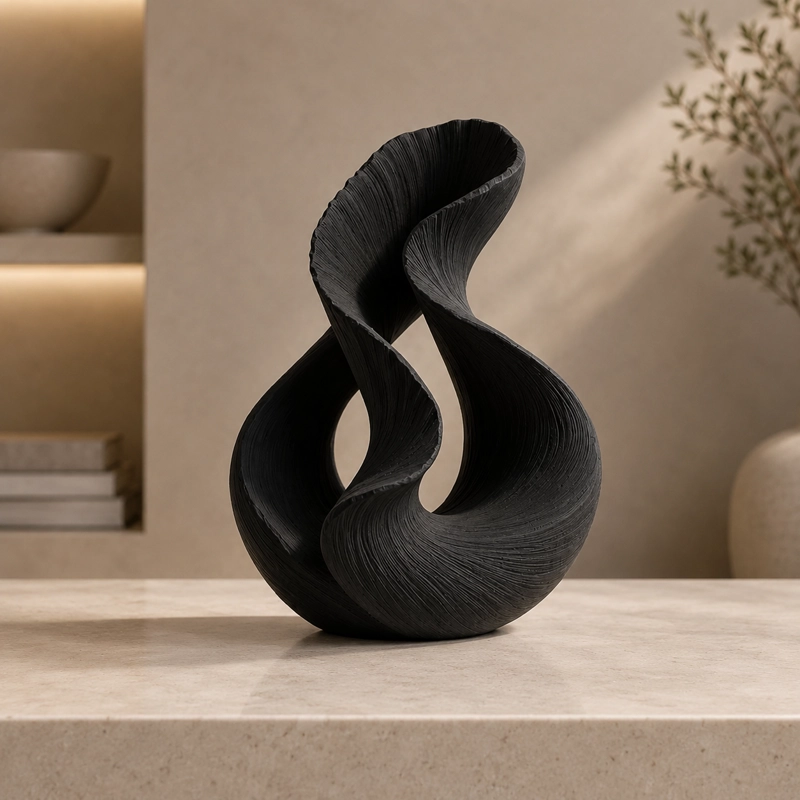 ESCULTURA ELEGANTE PRINTS PATRO - ESTILO DOBLE FLUJO NEGRO - 1