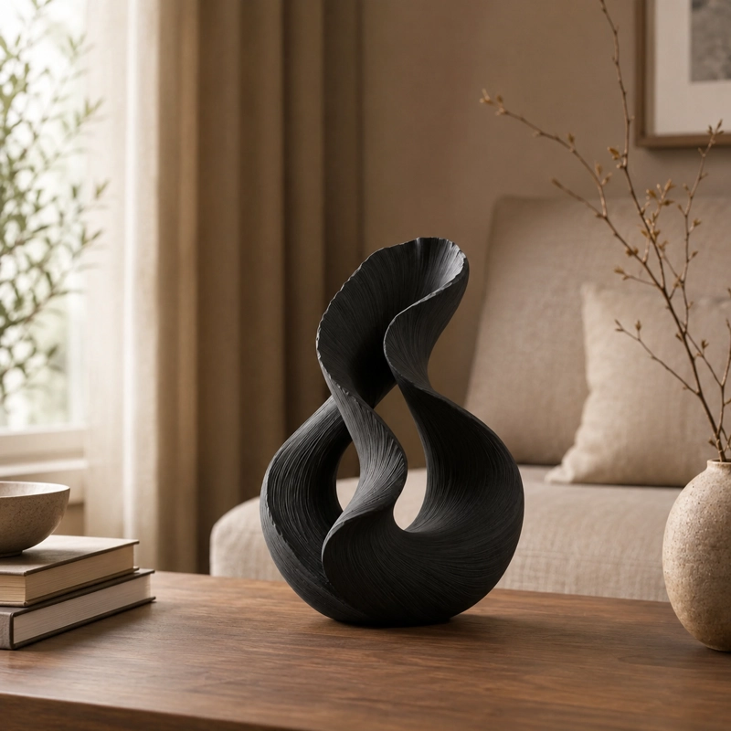 ESCULTURA ELEGANTE PRINTS PATRO - ESTILO DOBLE FLUJO NEGRO - 5