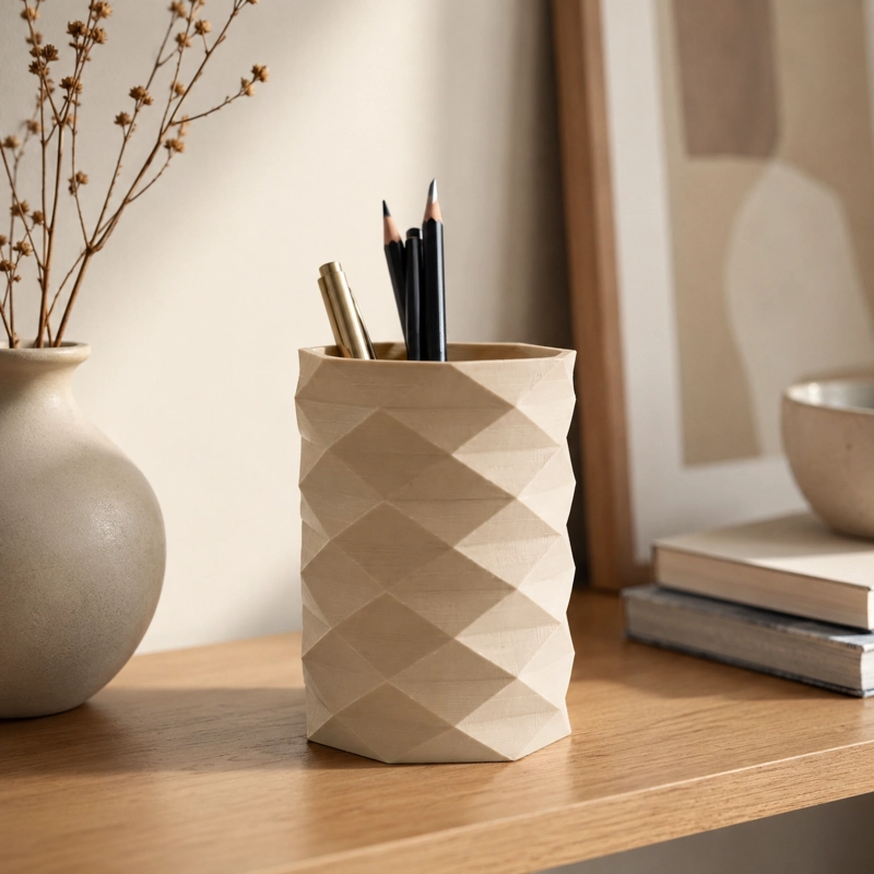 DECORACION ELEGANTE PRINTS PATRO - ORGANIZADOR MODERNO BEIGE - 2