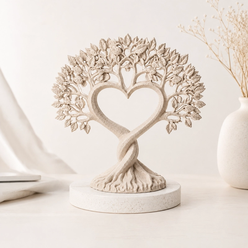 DECORACION ELEGANTE PRINTS PATRO - ESTILO ARBOL DEL AMOR BEIGE - 1