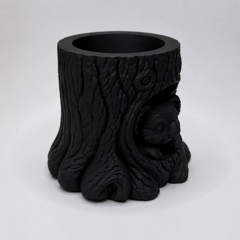 MACETERO DECORATIVO HOGAR- FORMA KOALA 10 CM NEGRO - 4