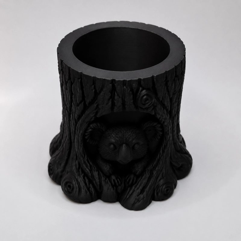 MACETERO DECORATIVO HOGAR- FORMA KOALA 10 CM NEGRO - 5