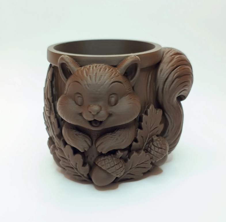 MACETERO DECORATIVO HOGAR- FORMA ARDILLA TIERNA 8 CM MARRON - 3