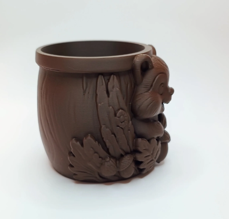 MACETERO DECORATIVO HOGAR- FORMA ARDILLA TIERNA 8 CM MARRON - 4
