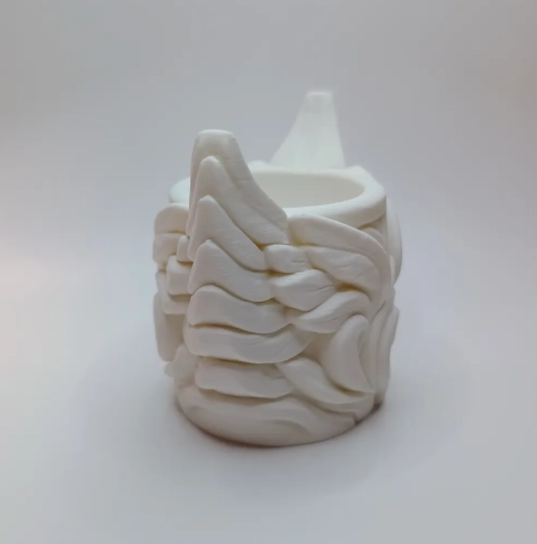 MACETERO DECORATIVO HOGAR- FORMA ALAS 9 CM BLANCAS - 4