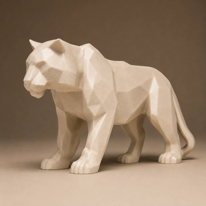 DECORACION - FIGURAS MINIMALISTAS (TIGRE) BEIGE - 1