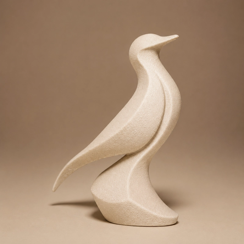 DECORACION - FIGURAS MINIMALISTAS (PAJARO) BEIGE - 1