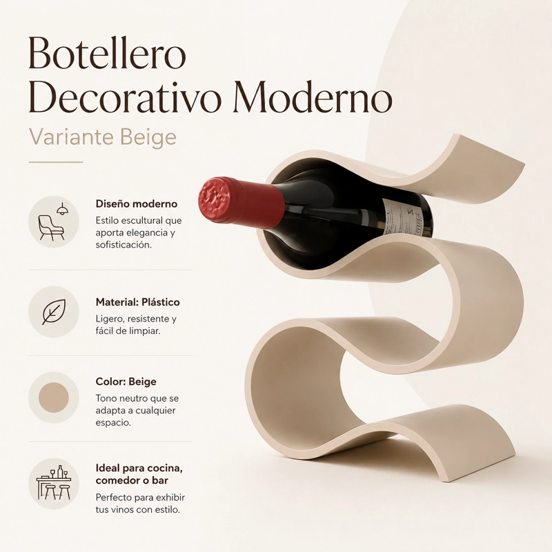 PORTA VINO - MINIMALISTA Y ELEGANTE - IDEAL PARA REGALO - 2