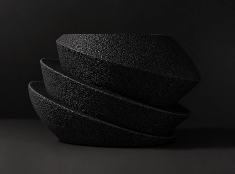 MACETERO DECORATIVO HOGAR- FORMA OVNI 11 CM NEGRO - 4
