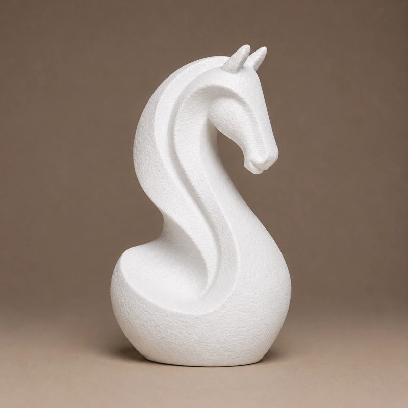 DECORACION - FIGURAS MINIMALISTAS (CABALLO) BLANCO - 1