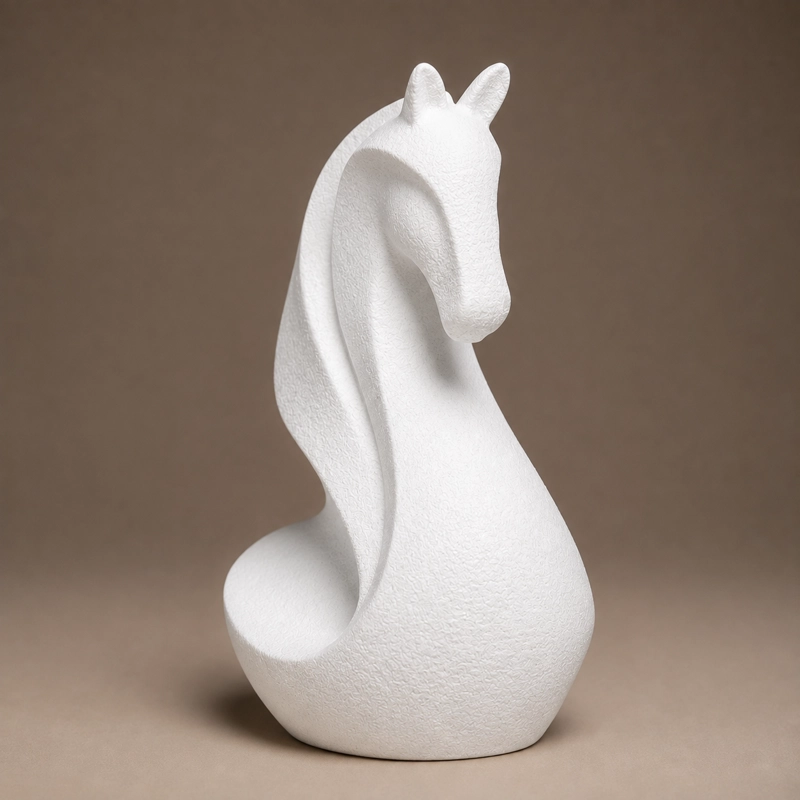 DECORACION - FIGURAS MINIMALISTAS (CABALLO) BLANCO - 2