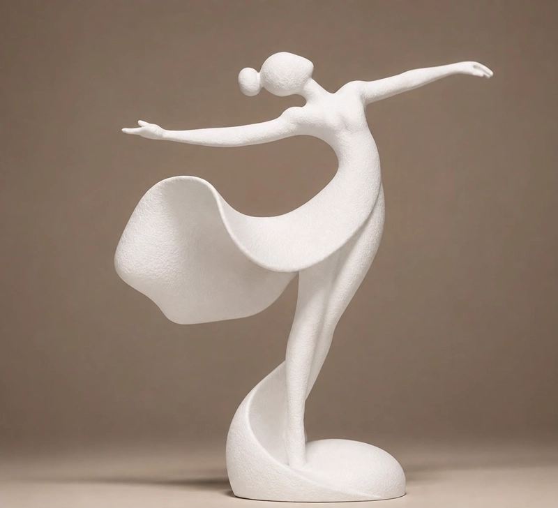 DECORACION - FIGURAS MINIMALISTAS (BAILARINA) BLANCO - 1
