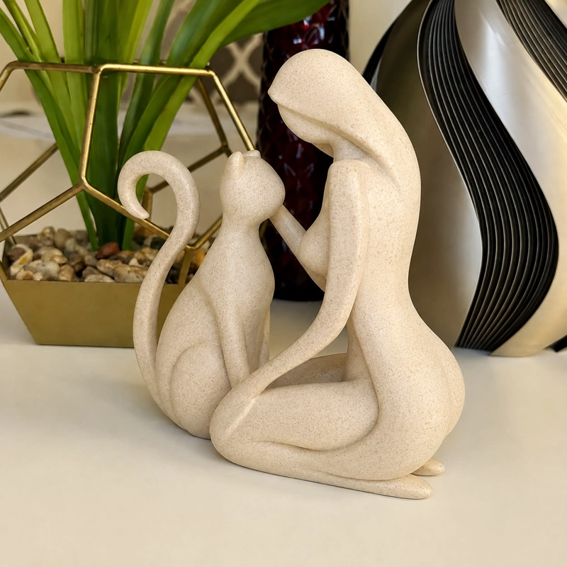 DECORACION - AMOR FELINO (BEIGE) - 1