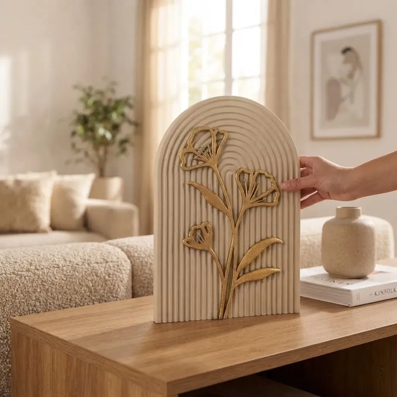 DECORACION ELEGANTE PRINTS PATRO - ESTILO MODERNA DE ARCO BOHO BEIGE - 2
