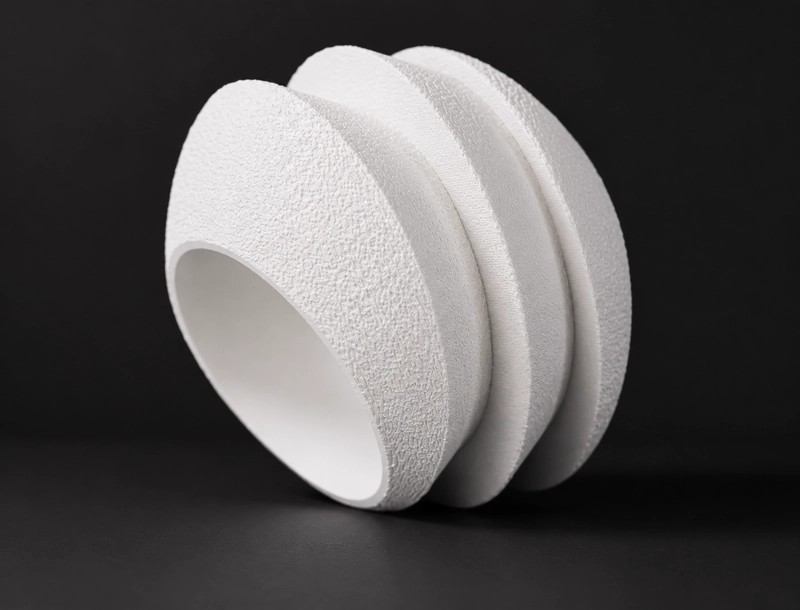 MACETERO DECORATIVO HOGAR- FORMA OVNI 11 CM BLANCO - 5