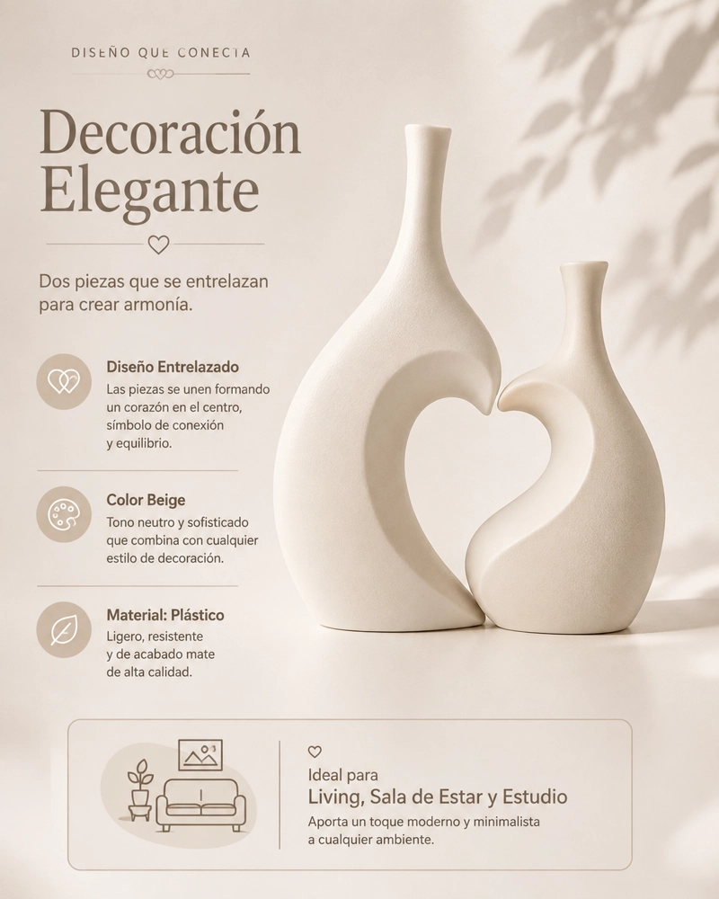 DECORACION ELEGANTE PRINTS PATRO - JARRON ESTILO UNIDOS BEIGE - 3