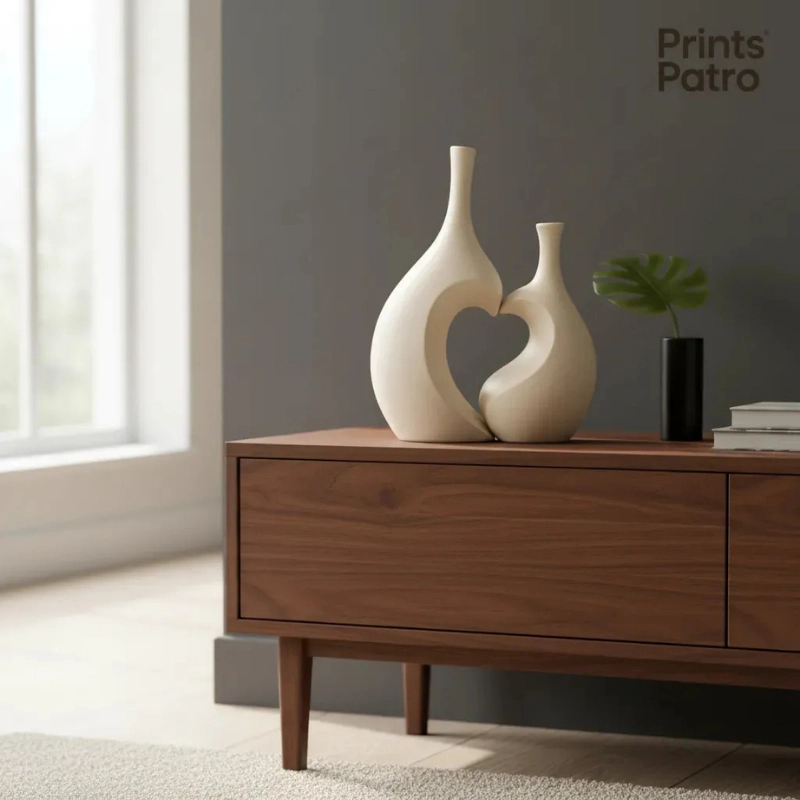 DECORACION ELEGANTE PRINTS PATRO - JARRON ESTILO UNIDOS BEIGE - 5