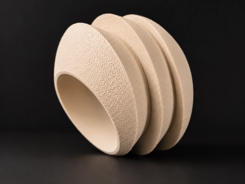 MACETERO DECORATIVO HOGAR- FORMA OVNI 11 CM BEIGE - 5