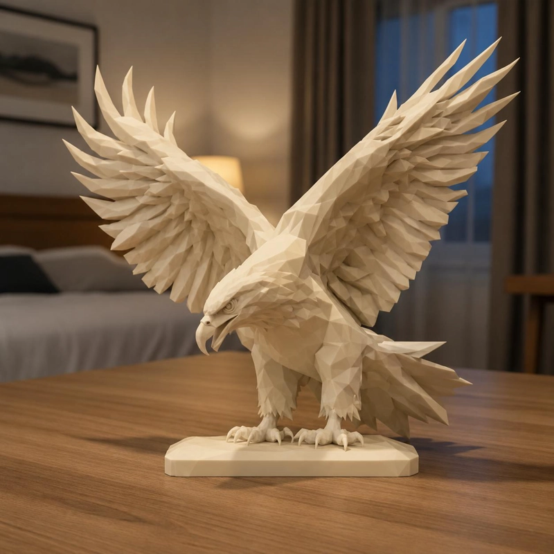 ESCULTURA DECORATIVA PRINTS PATRO- AGUILA MAJESTUOSA BEIGE - 1