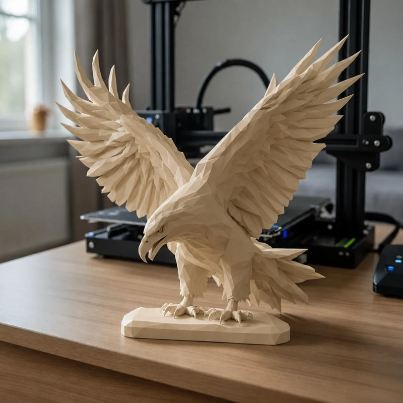 ESCULTURA DECORATIVA PRINTS PATRO- AGUILA MAJESTUOSA BEIGE - 2