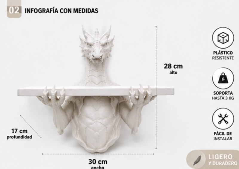 ESTANTERIA DE PARED- DRAGON GUARDIAN - 2