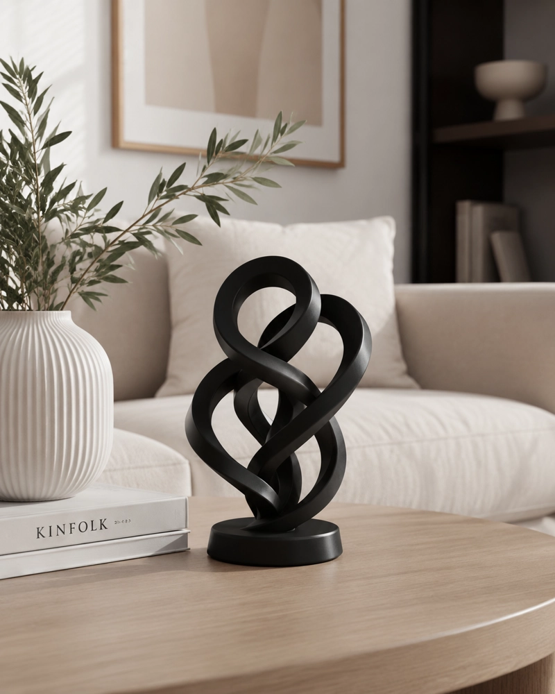 ESCULTURA ELEGANTE PRINTS PATRO - ESTILO GIRO INFINITO NEGRO - 4