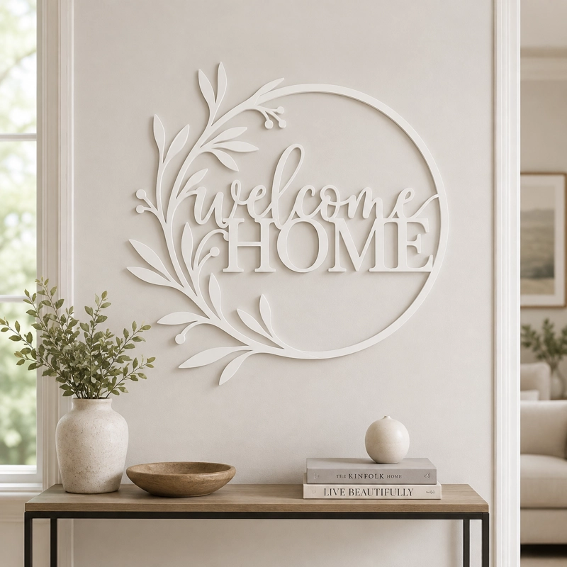 DECORACION PRINTS PATRO - ANILLO DECORATIVO WELCOME HOME BLANCO - 2