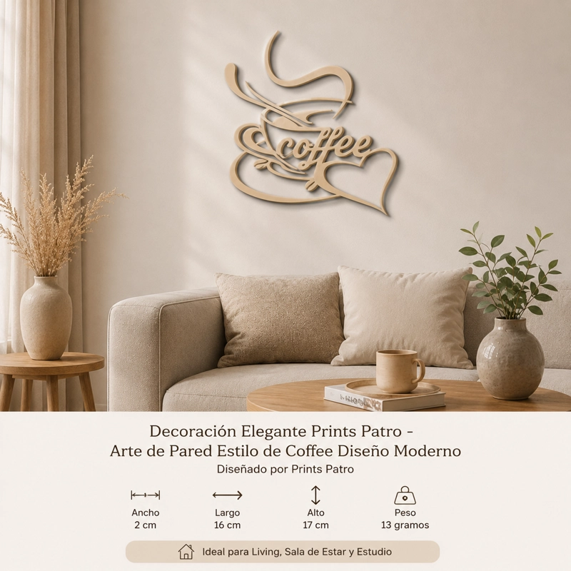 DECORACION ELEGANTE PRINTS PATRO - ARTE DE PARED ESTILO DE COFFEE BEIGE - 1