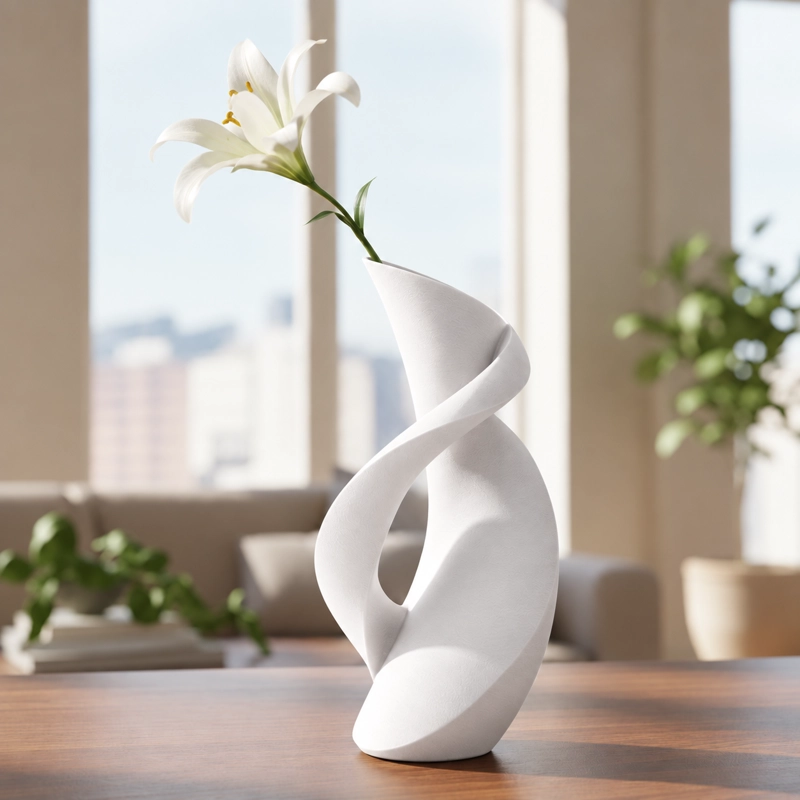DECORACION ELEGANTE PRINTS PATRO - JARRON ACENTOS ELEGANTES BLANCO - 1