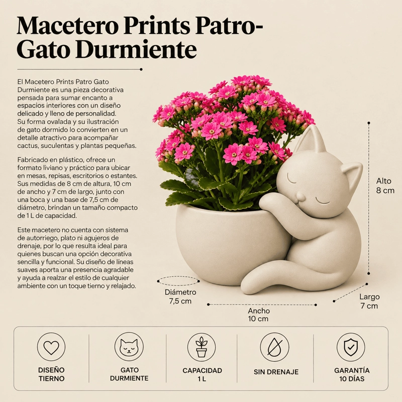 MACETERO PRINTS PATRO GATO DURMIENTE - 3