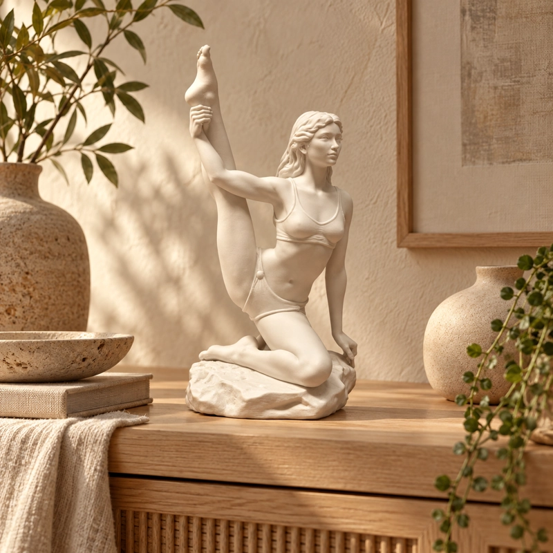Escultura Elegante Prints Patro - Mujer Yoga Avanzada Beige - 5