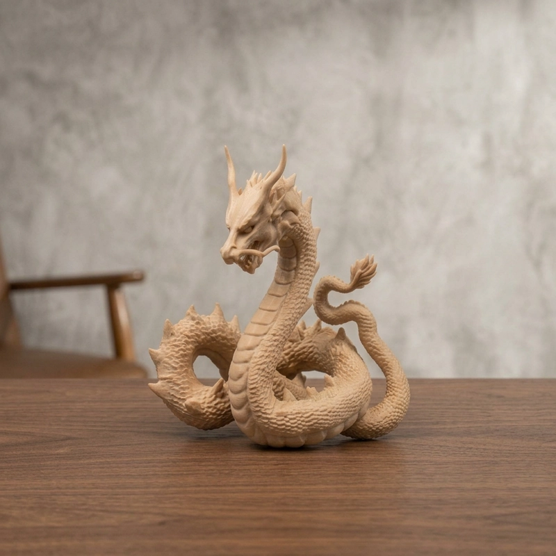 DECORACION - DRAGON SERPIENTE BEIGE - 1