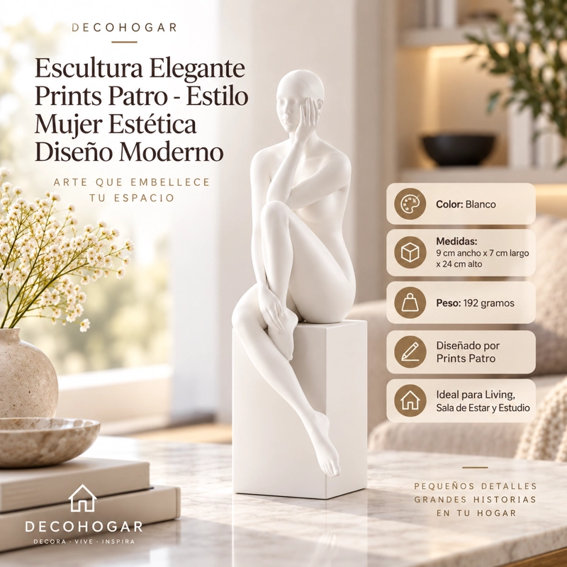 ESCULTURA ELEGANTE PRINTS PATRO - ESTILO MUJER ESTE TICA BLANCO - 1