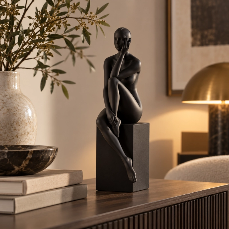 ESCULTURA ELEGANTE PRINTS PATRO - ESTILO MUJER ESTE TICA NEGRO - 4