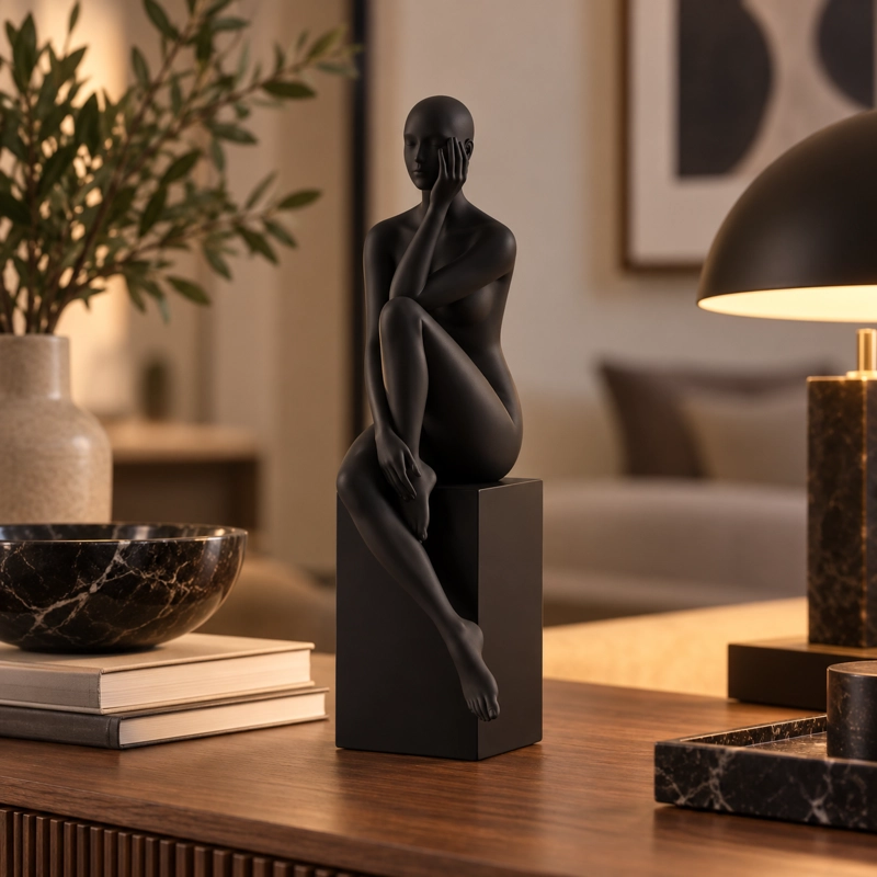 ESCULTURA ELEGANTE PRINTS PATRO - ESTILO MUJER ESTE TICA NEGRO - 5