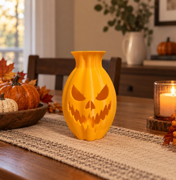 JARRON DE CALABAZA DE HALLOWEEN NEGRO 20 CM PARA HOGAR - 3